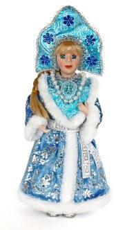 Кукла Снегурочка 35,5 см, голуб.